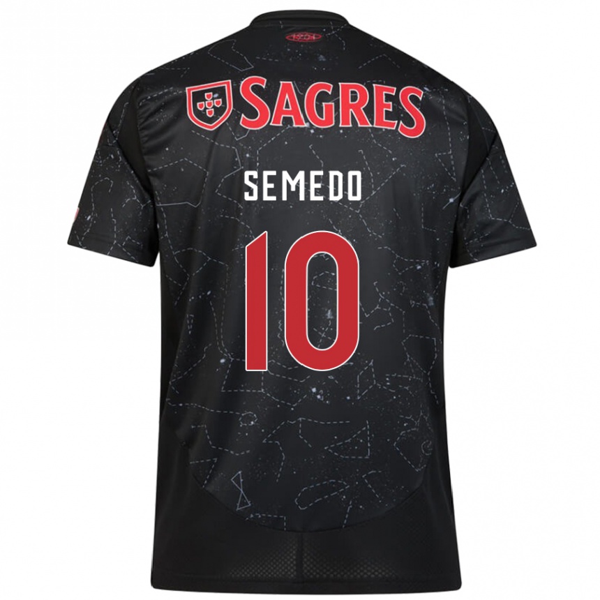 Kids Football Andreson Semedo #10 Black Red Away Jersey 2024/25 T-Shirt Australia