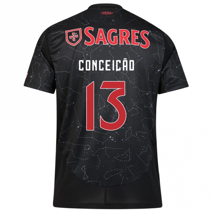 Kids Football João Conceição #13 Black Red Away Jersey 2024/25 T-Shirt Australia