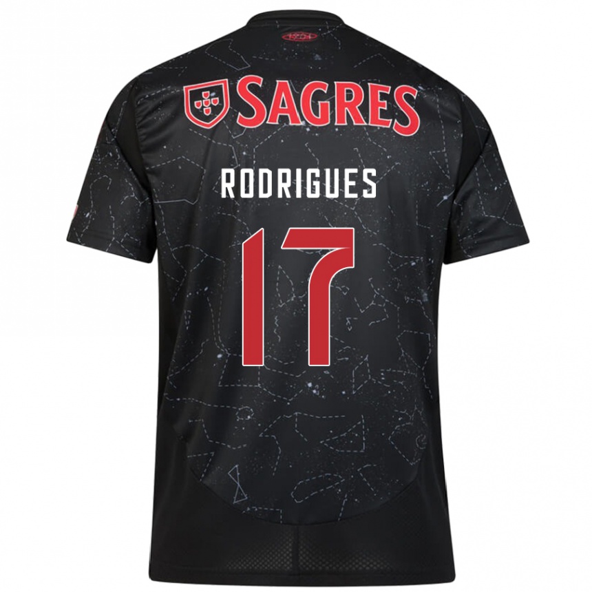 Kids Football Tiago Rodrigues #17 Black Red Away Jersey 2024/25 T-Shirt Australia