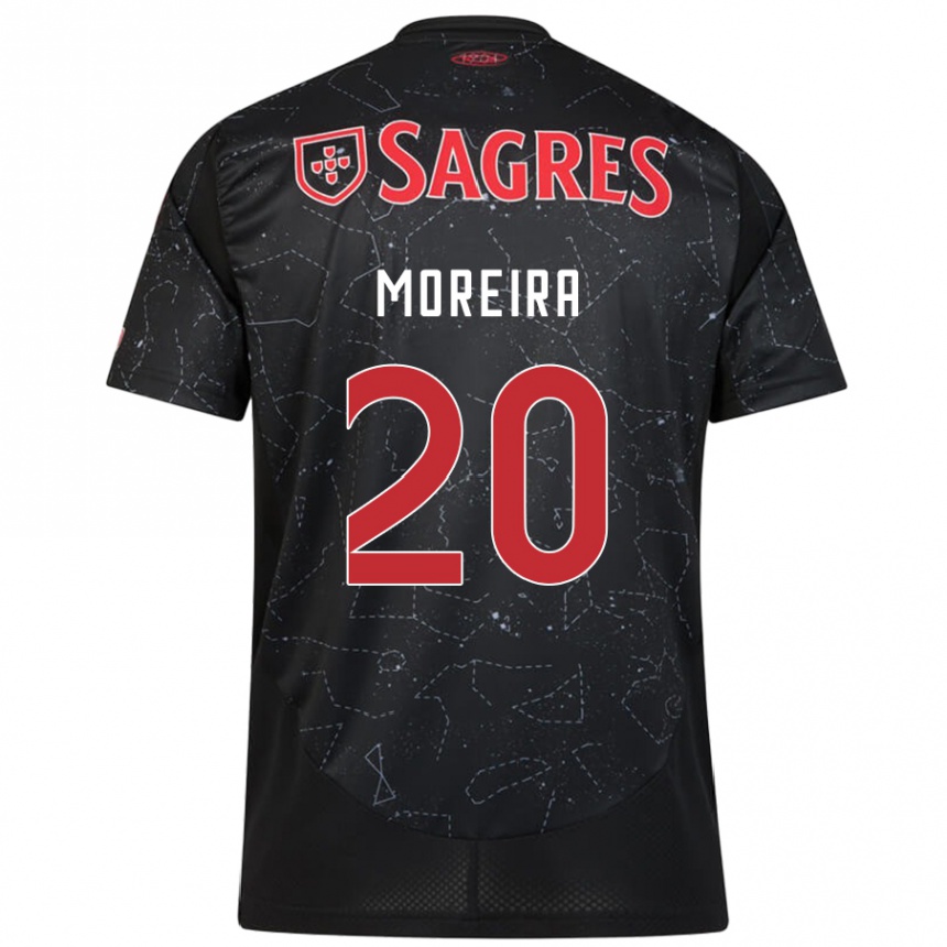 Kids Football André Moreira #20 Black Red Away Jersey 2024/25 T-Shirt Australia