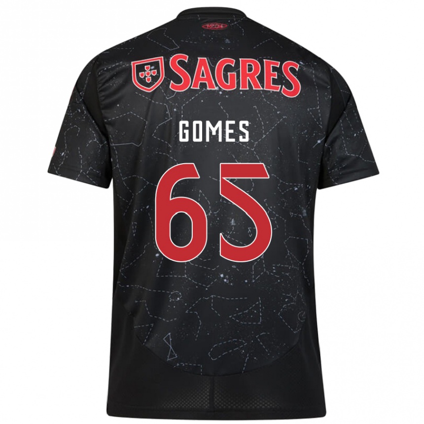 Kids Football André Gomes #65 Black Red Away Jersey 2024/25 T-Shirt Australia