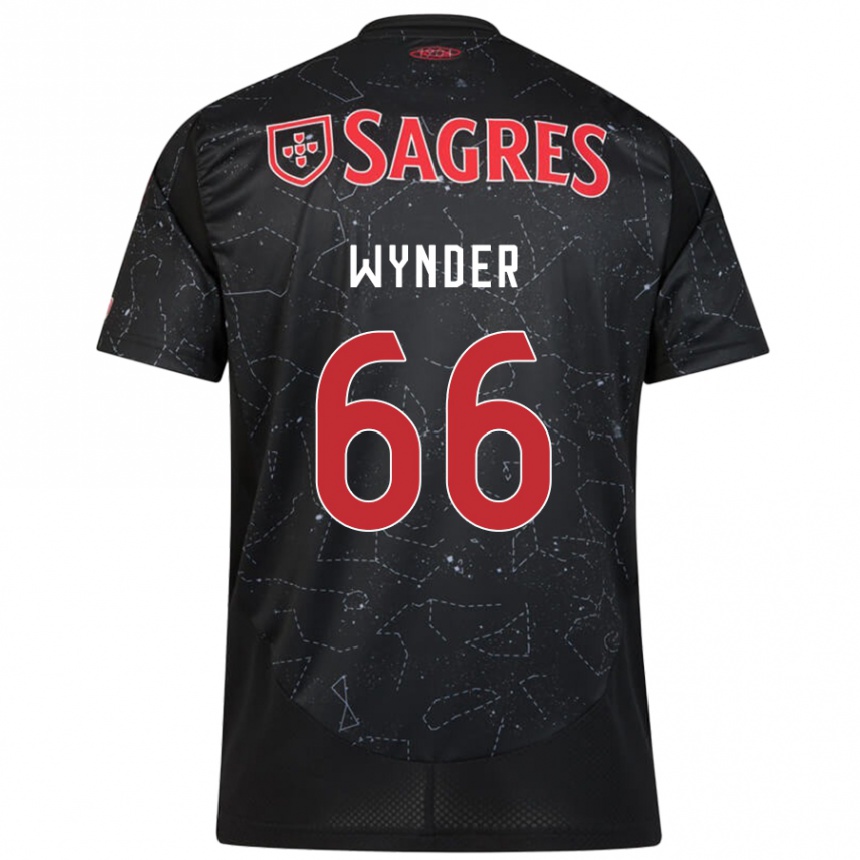 Kids Football Joshua Wynder #66 Black Red Away Jersey 2024/25 T-Shirt Australia