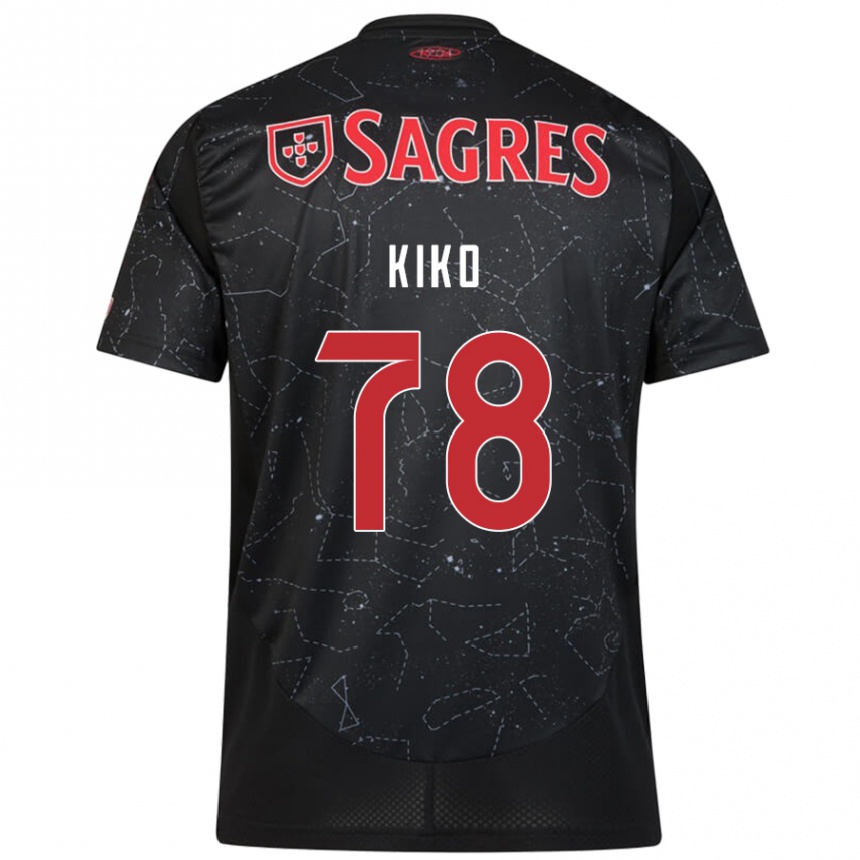 Kids Football Kiko #78 Black Red Away Jersey 2024/25 T-Shirt Australia