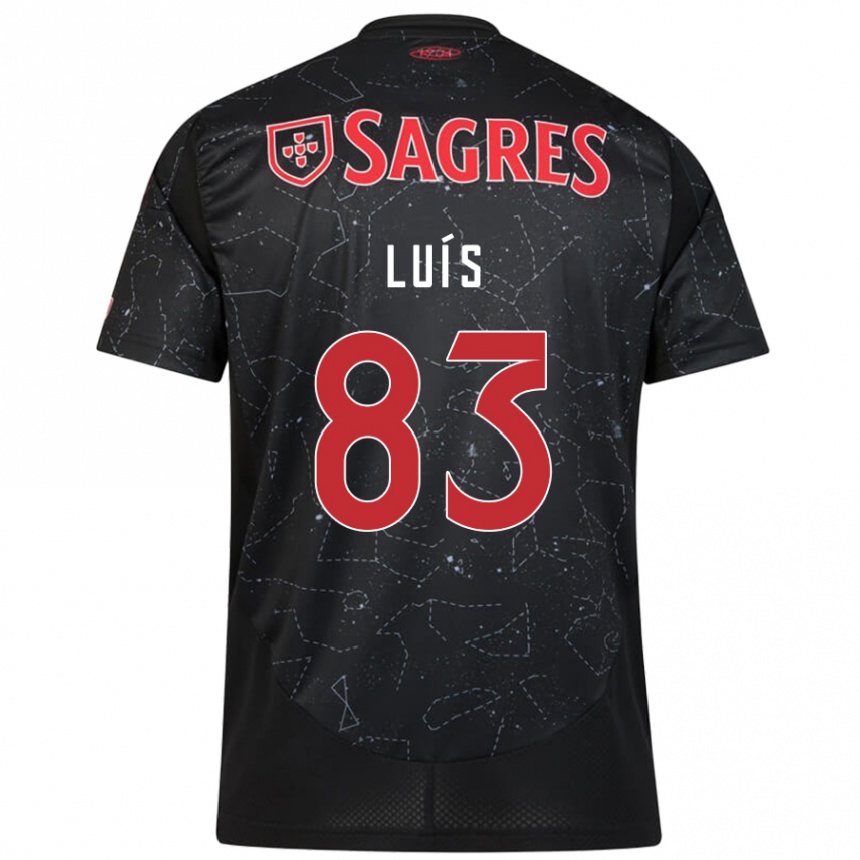 Kids Football Rafael Luís #83 Black Red Away Jersey 2024/25 T-Shirt Australia