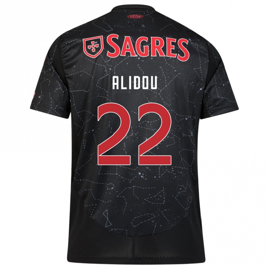 Kids Football Marie-Yasmine Alidou #22 Black Red Away Jersey 2024/25 T-Shirt Australia