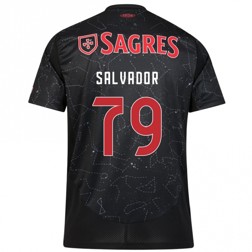 Kids Football Marta Salvador #79 Black Red Away Jersey 2024/25 T-Shirt Australia