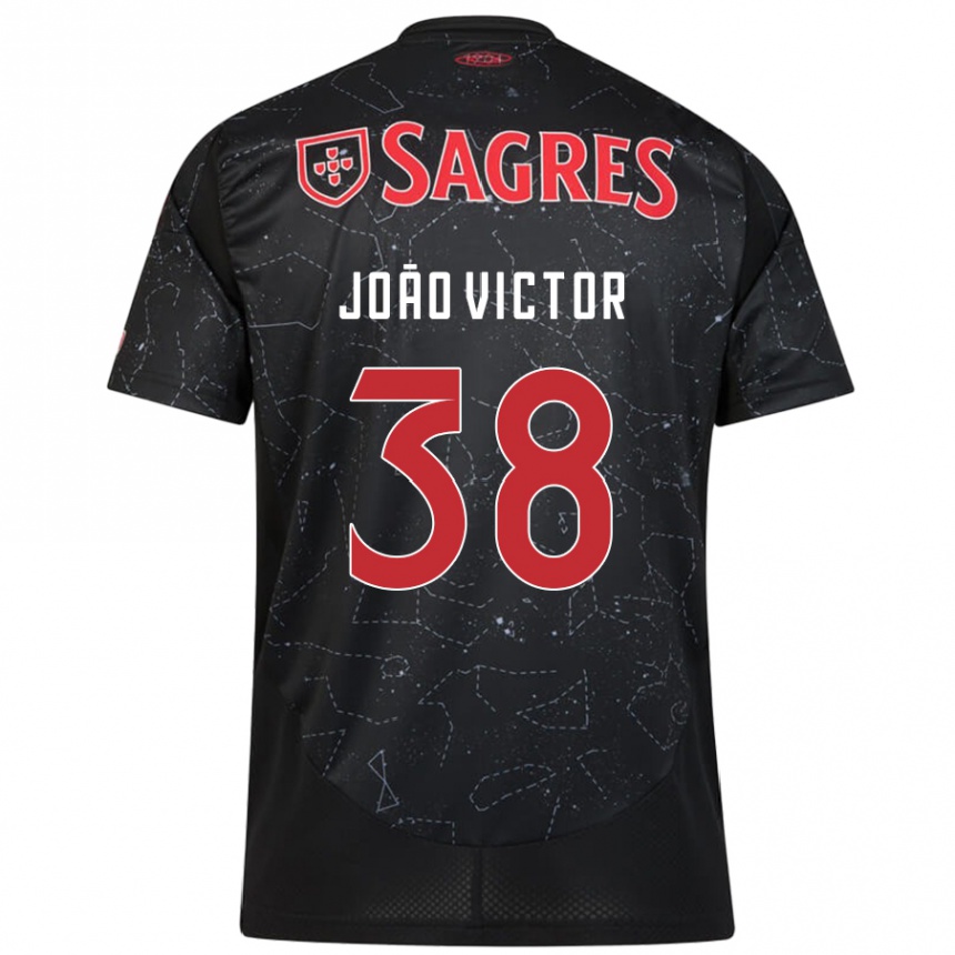 Kids Football João Victor #38 Black Red Away Jersey 2024/25 T-Shirt Australia