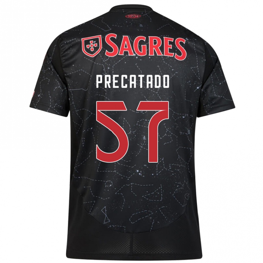 Kids Football Precatado #57 Black Red Away Jersey 2024/25 T-Shirt Australia