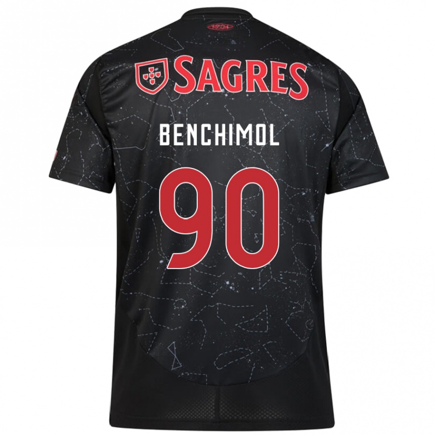 Kids Football Benchimol #90 Black Red Away Jersey 2024/25 T-Shirt Australia