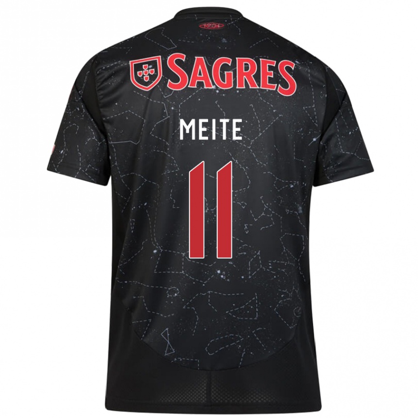 Kids Football Soualiho Meite #11 Black Red Away Jersey 2024/25 T-Shirt Australia