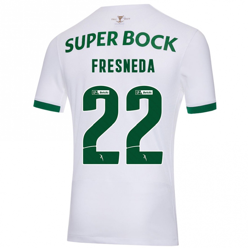 Kids Football Iván Fresneda #22 White Green Away Jersey 2024/25 T-Shirt Australia