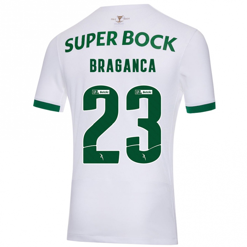 Kids Football Daniel Bragança #23 White Green Away Jersey 2024/25 T-Shirt Australia