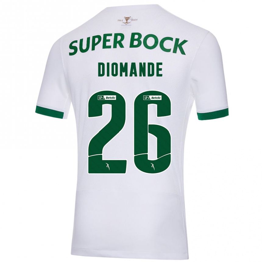 Kids Football Ousmane Diomande #26 White Green Away Jersey 2024/25 T-Shirt Australia