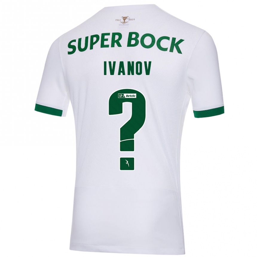 Kids Football David Ivanov #0 White Green Away Jersey 2024/25 T-Shirt Australia