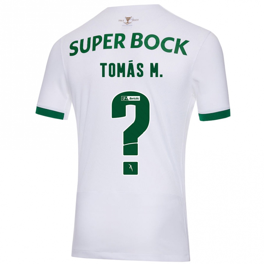 Kids Football Tomás Mendes #0 White Green Away Jersey 2024/25 T-Shirt Australia