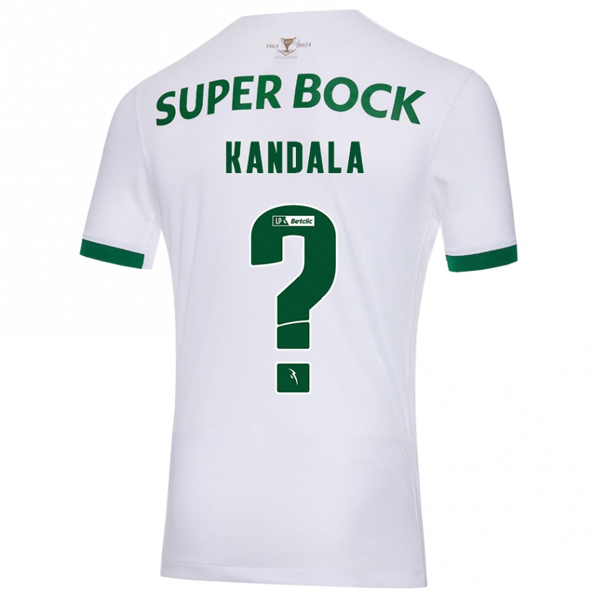 Kids Football Adair Kandala #0 White Green Away Jersey 2024/25 T-Shirt Australia