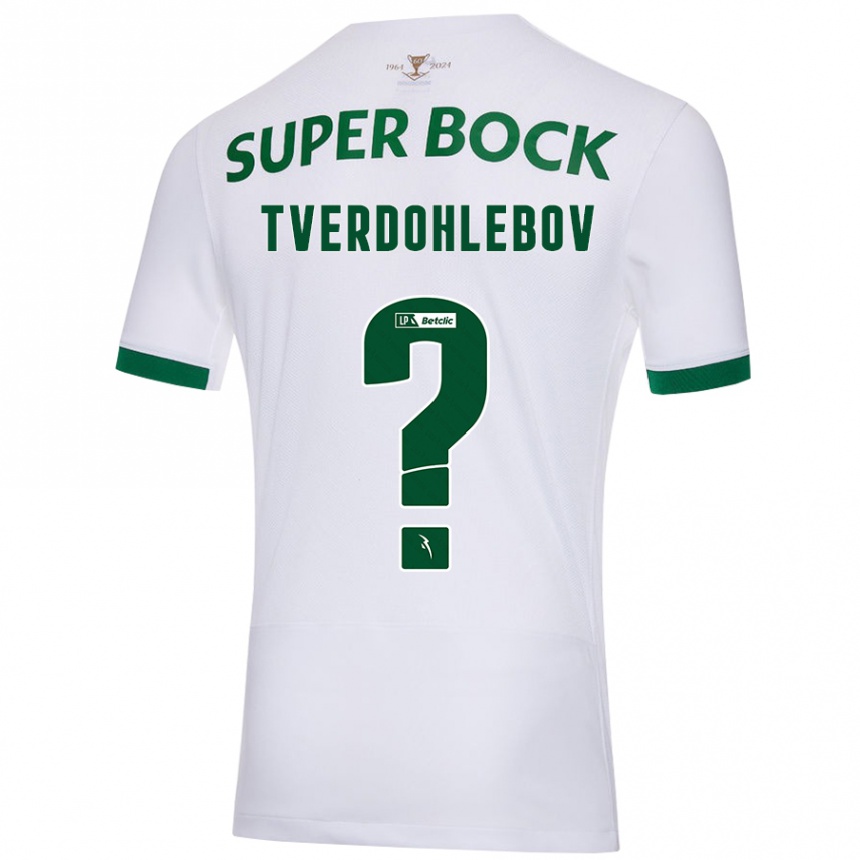 Kids Football Alex Tverdohlebov #0 White Green Away Jersey 2024/25 T-Shirt Australia