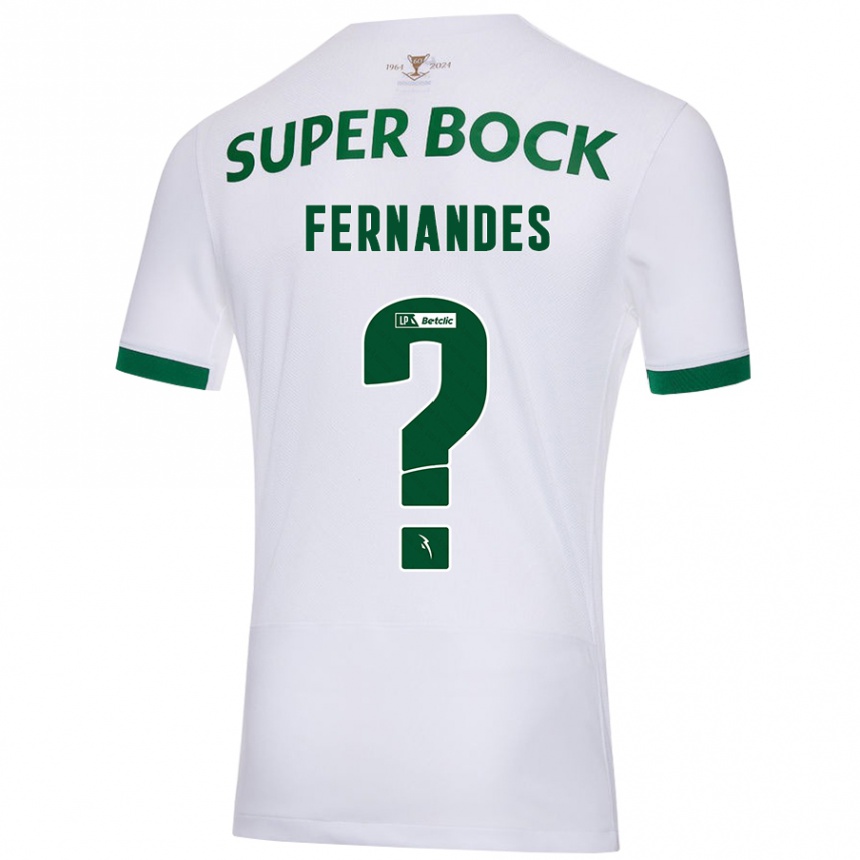 Kids Football Santiago Fernandes #0 White Green Away Jersey 2024/25 T-Shirt Australia