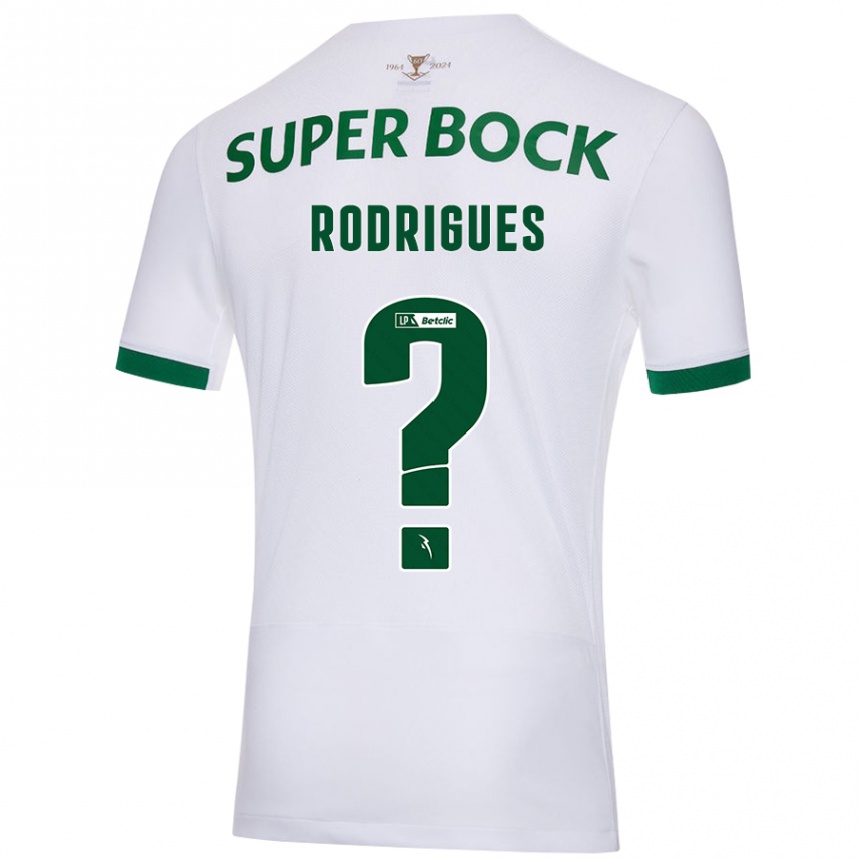 Kids Football João Rodrigues #0 White Green Away Jersey 2024/25 T-Shirt Australia