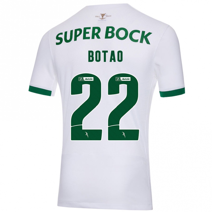 Kids Football Martim Botão #22 White Green Away Jersey 2024/25 T-Shirt Australia