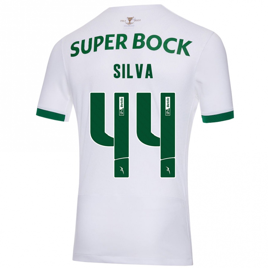 Kids Football Pedro Silva #44 White Green Away Jersey 2024/25 T-Shirt Australia