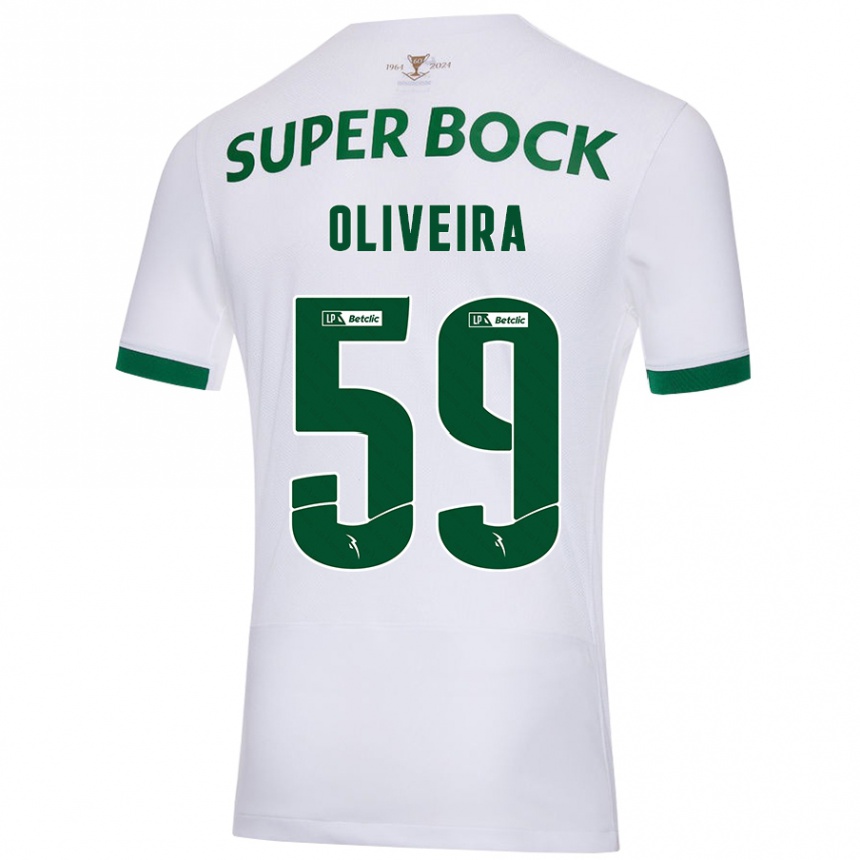 Kids Football Kauã Oliveira #59 White Green Away Jersey 2024/25 T-Shirt Australia