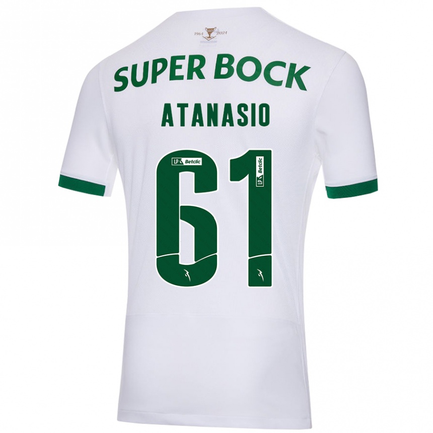 Kids Football Atanásio #61 White Green Away Jersey 2024/25 T-Shirt Australia