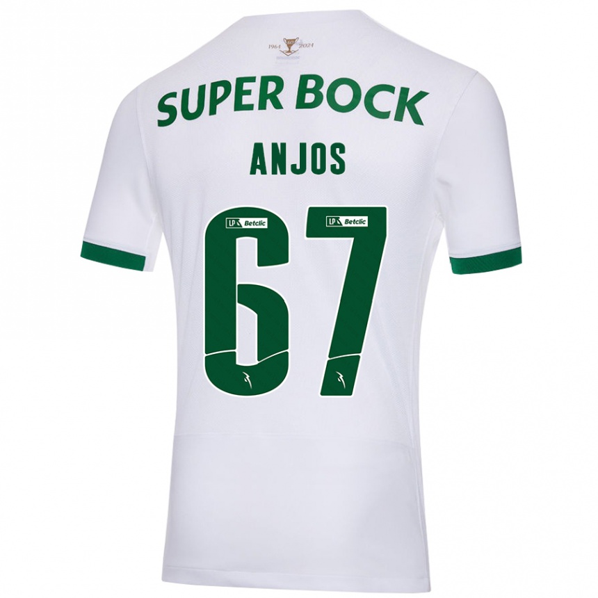 Kids Football Lucas Anjos #67 White Green Away Jersey 2024/25 T-Shirt Australia