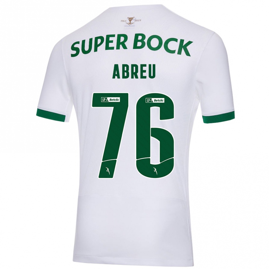 Kids Football Diogo Abreu #76 White Green Away Jersey 2024/25 T-Shirt Australia