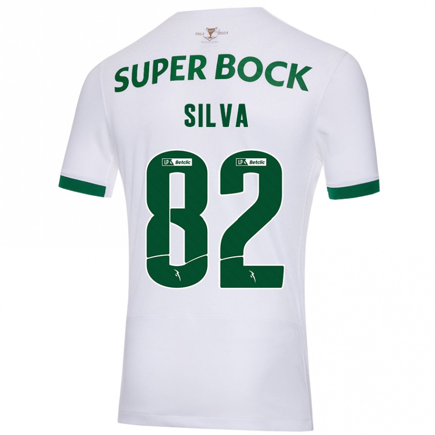 Kids Football Gabriel Silva #82 White Green Away Jersey 2024/25 T-Shirt Australia