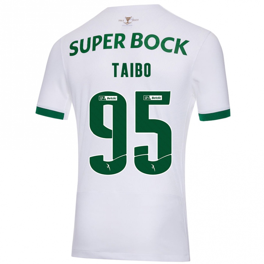 Kids Football Lucas Taibo #95 White Green Away Jersey 2024/25 T-Shirt Australia