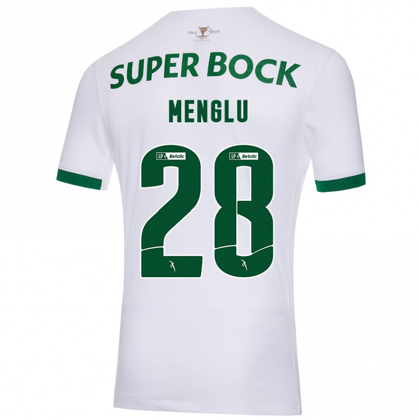 Kids Football Shen Menglu #28 White Green Away Jersey 2024/25 T-Shirt Australia