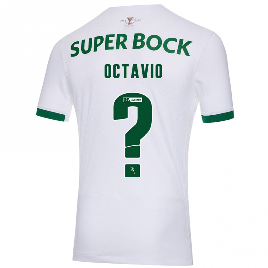 Kids Football Tiago Octávio #0 White Green Away Jersey 2024/25 T-Shirt Australia