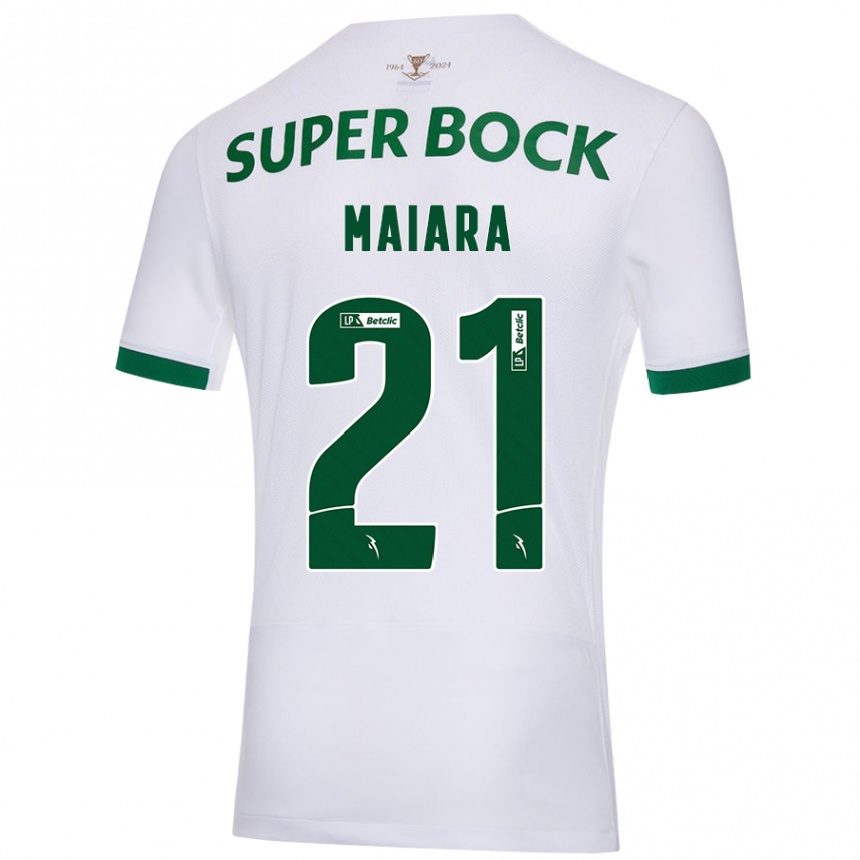 Kids Football Maiara Carolina Niehues #21 White Green Away Jersey 2024/25 T-Shirt Australia