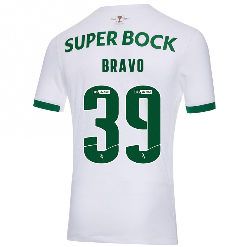 Kids Football Bravo #39 White Green Away Jersey 2024/25 T-Shirt Australia