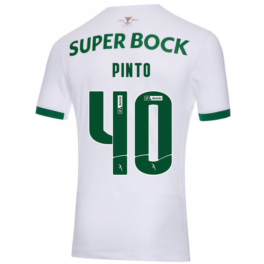 Kids Football Rita Pinto De Almeida #40 White Green Away Jersey 2024/25 T-Shirt Australia