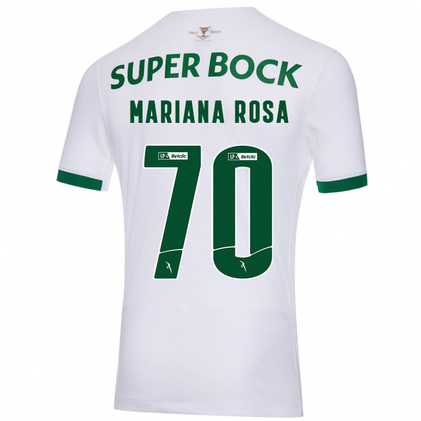 Kids Football Mariana Silva Pinto Vilaça Da Rosa #70 White Green Away Jersey 2024/25 T-Shirt Australia