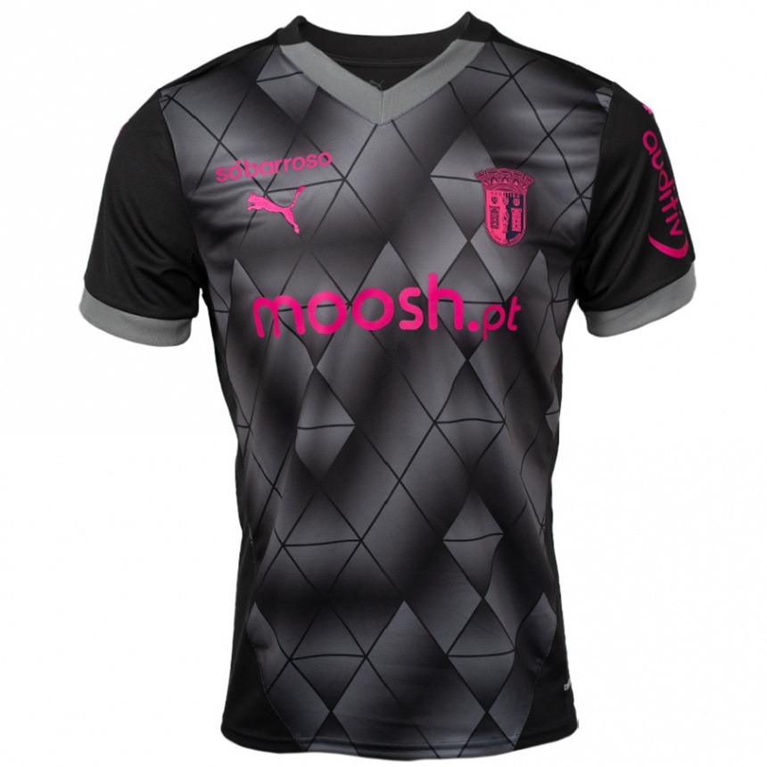 Kids Football Gabri Martínez #77 Black Pink Away Jersey 2024/25 T-Shirt Australia