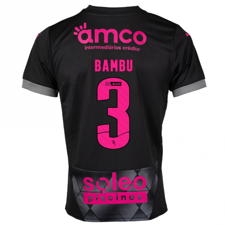 Kids Football Robson Bambu #3 Black Pink Away Jersey 2024/25 T-Shirt Australia