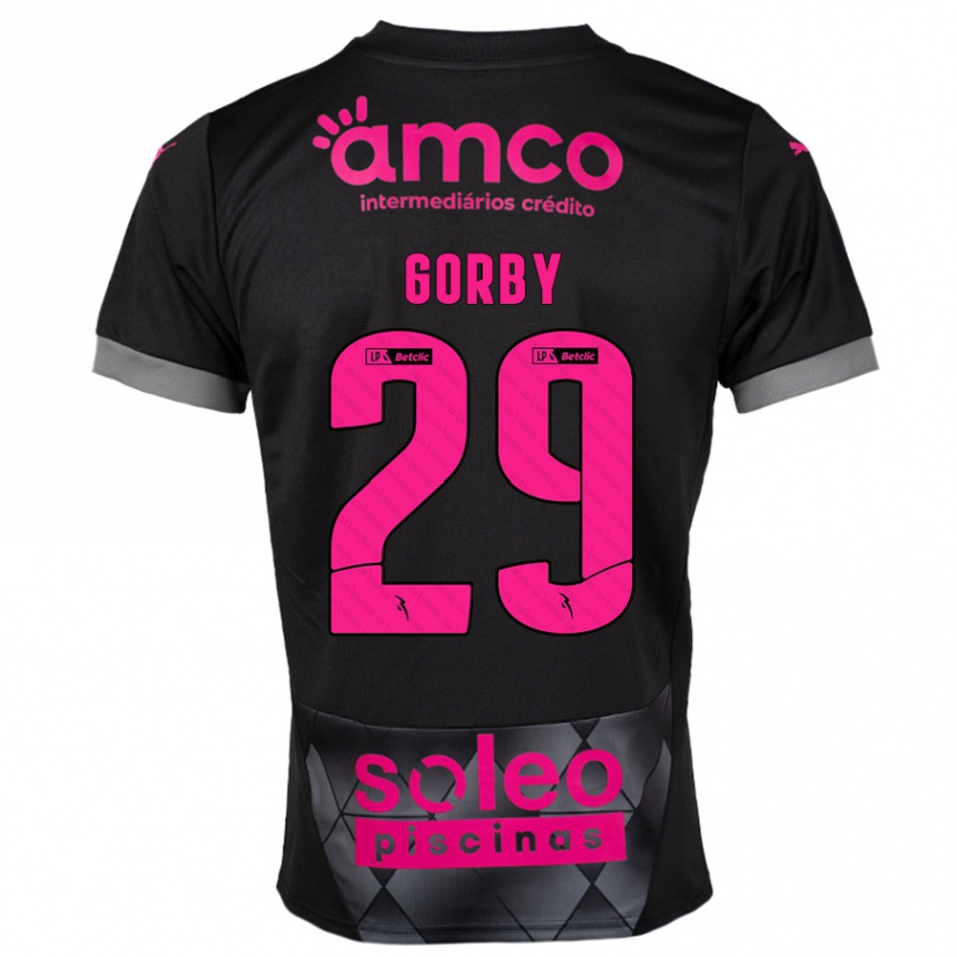 Kids Football Gorby #29 Black Pink Away Jersey 2024/25 T-Shirt Australia