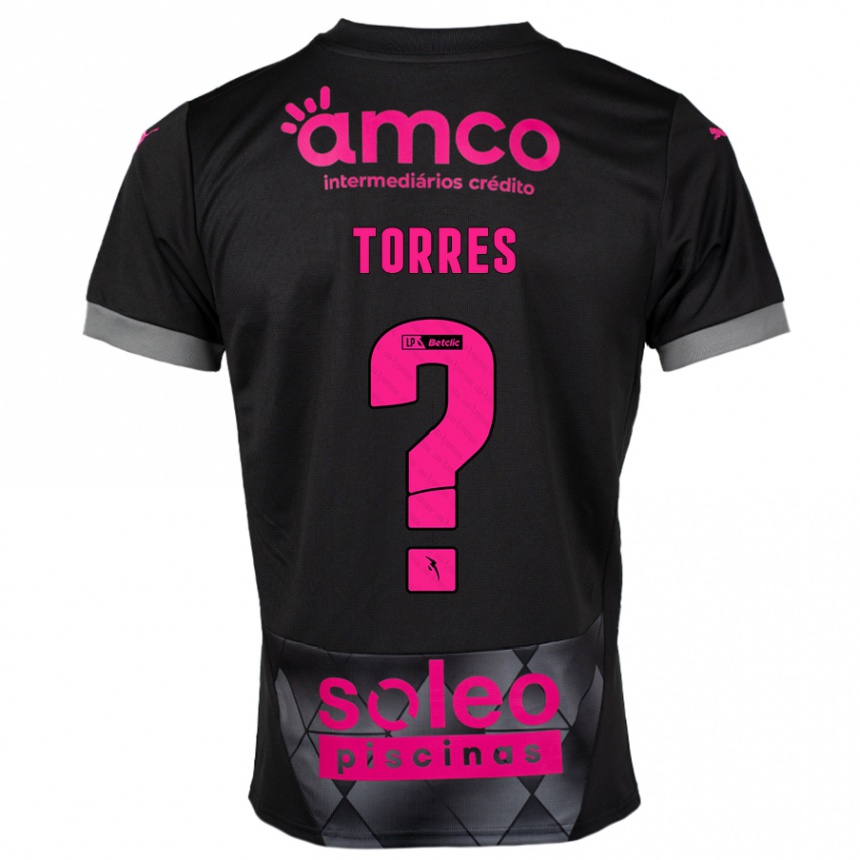 Kids Football Marco Torres #0 Black Pink Away Jersey 2024/25 T-Shirt Australia