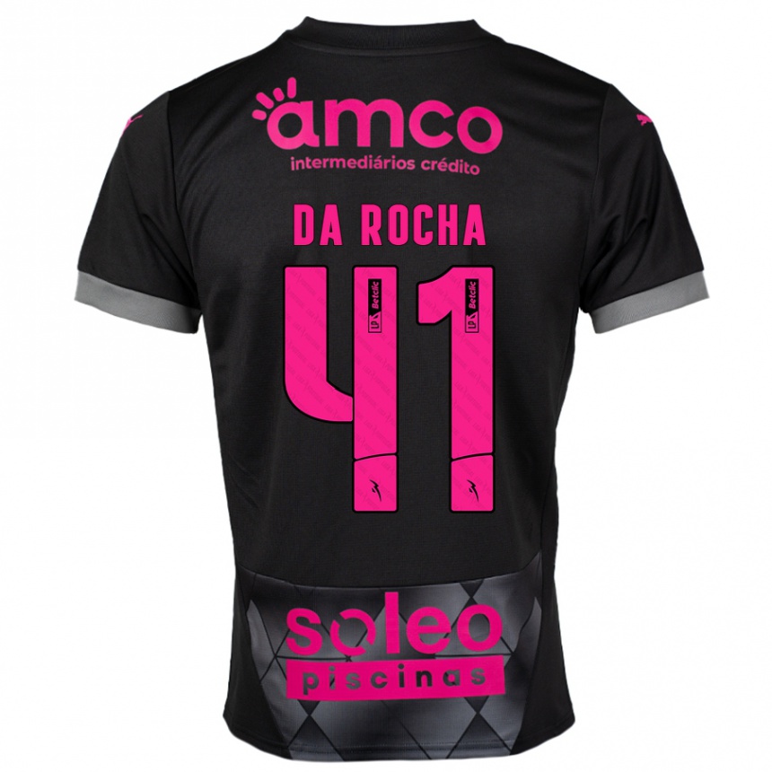 Kids Football Yanis Da Rocha #41 Black Pink Away Jersey 2024/25 T-Shirt Australia