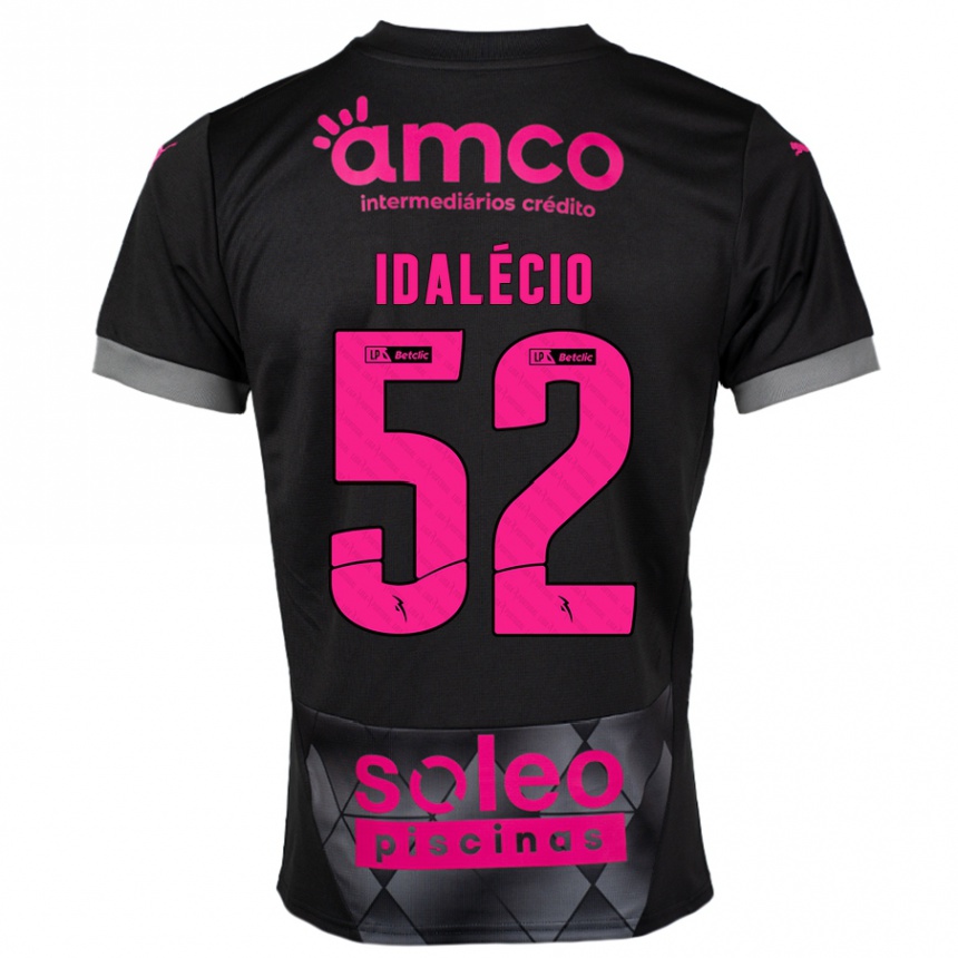 Kids Football Idalécio #52 Black Pink Away Jersey 2024/25 T-Shirt Australia