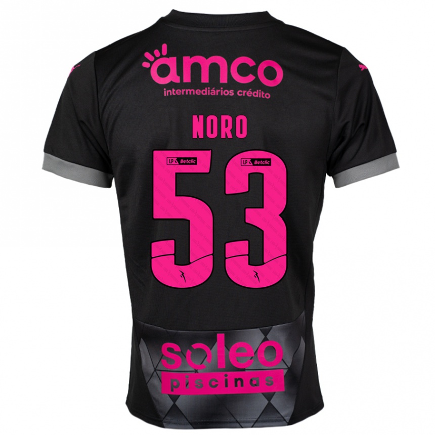 Kids Football Jonatás Noro #53 Black Pink Away Jersey 2024/25 T-Shirt Australia