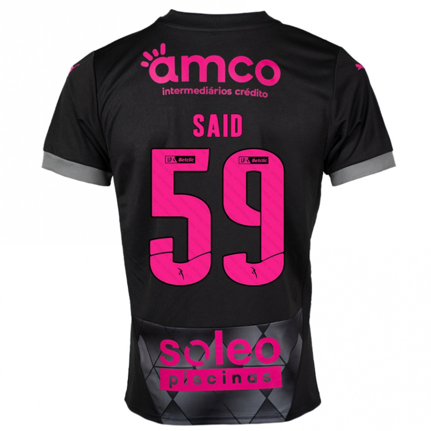 Kids Football Yan Said #59 Black Pink Away Jersey 2024/25 T-Shirt Australia