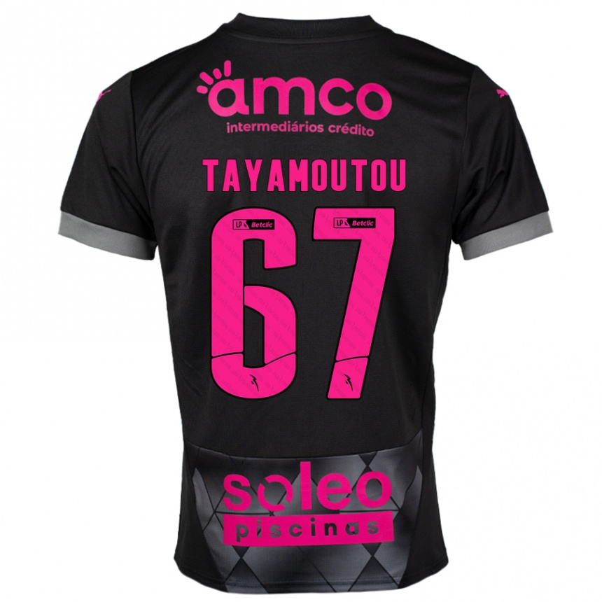 Kids Football Enzo Tayamoutou #67 Black Pink Away Jersey 2024/25 T-Shirt Australia