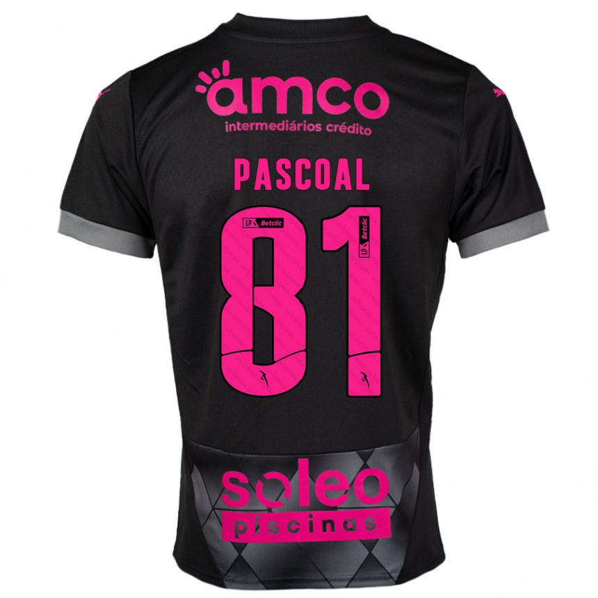 Kids Football Fodé Pascoal #81 Black Pink Away Jersey 2024/25 T-Shirt Australia