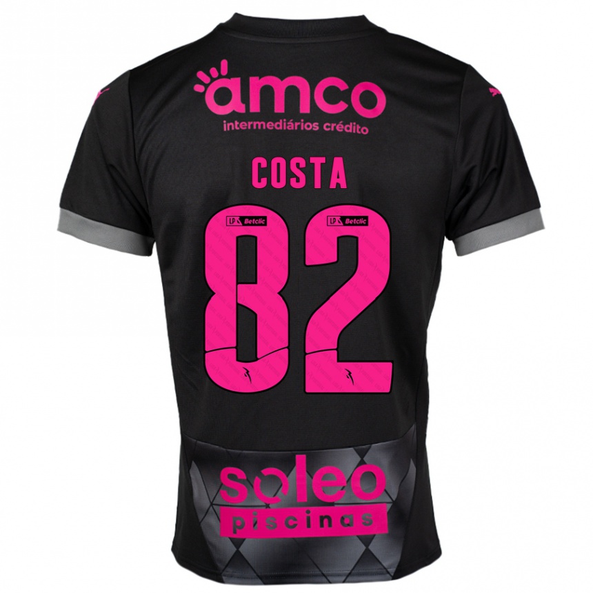 Kids Football Gui Costa #82 Black Pink Away Jersey 2024/25 T-Shirt Australia