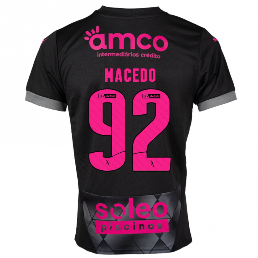 Kids Football Rodrigo Macedo #92 Black Pink Away Jersey 2024/25 T-Shirt Australia