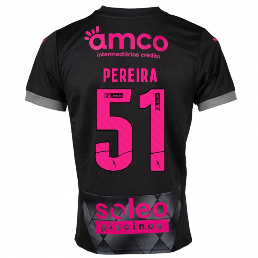 Kids Football Evy Pereira #51 Black Pink Away Jersey 2024/25 T-Shirt Australia